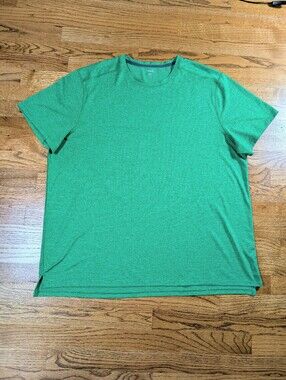 DSG Men's Athletic Tee Heathered Emerald Green Activewear Performance Size XXL